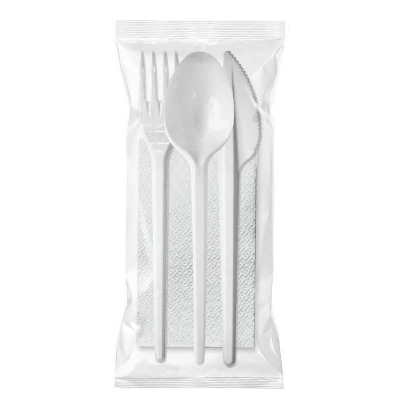 Набор одноразовых столовых приборов в индивидуальной упаковке